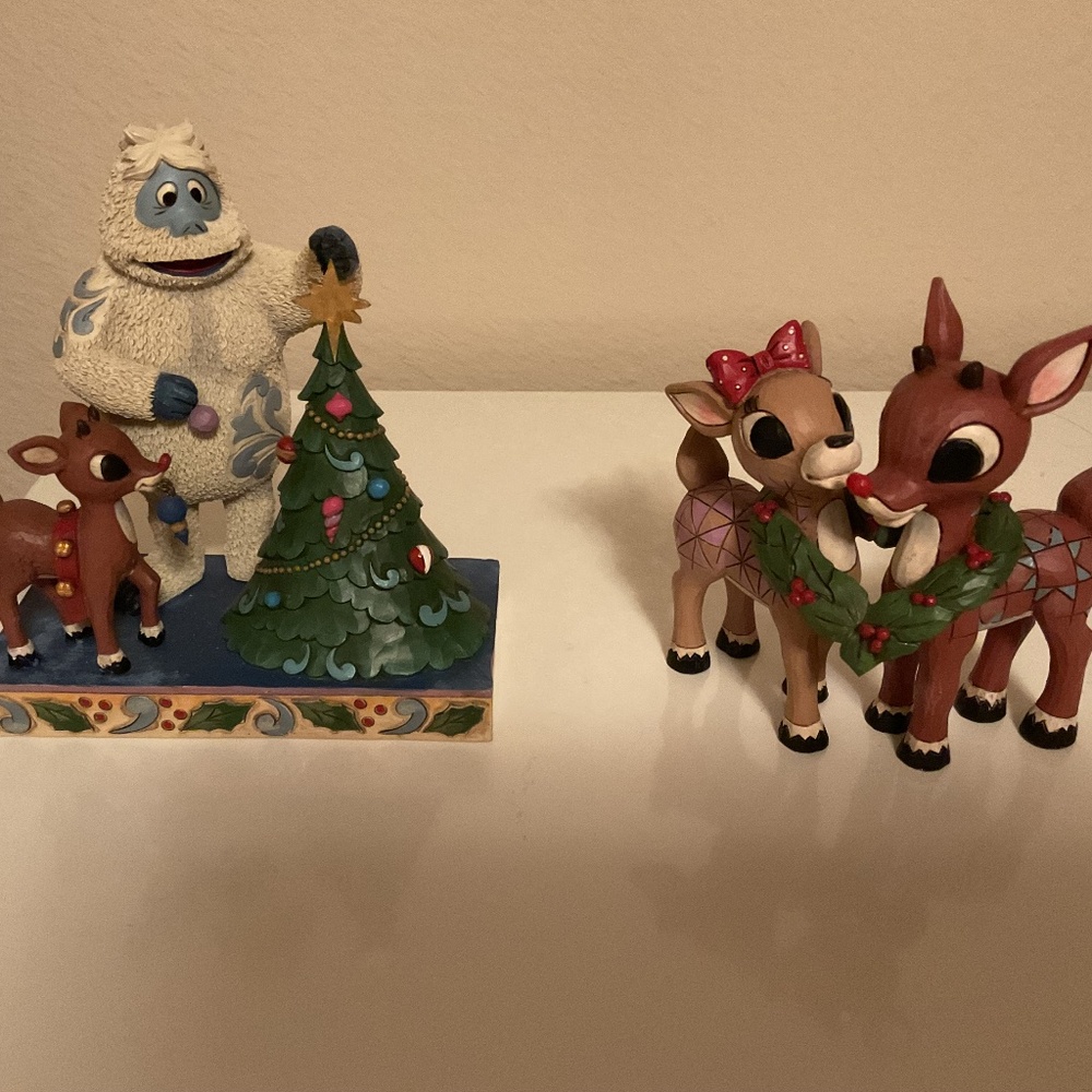 Jim Shore Rudolph and Clarice and Jim Shore Bumble and Rudolph